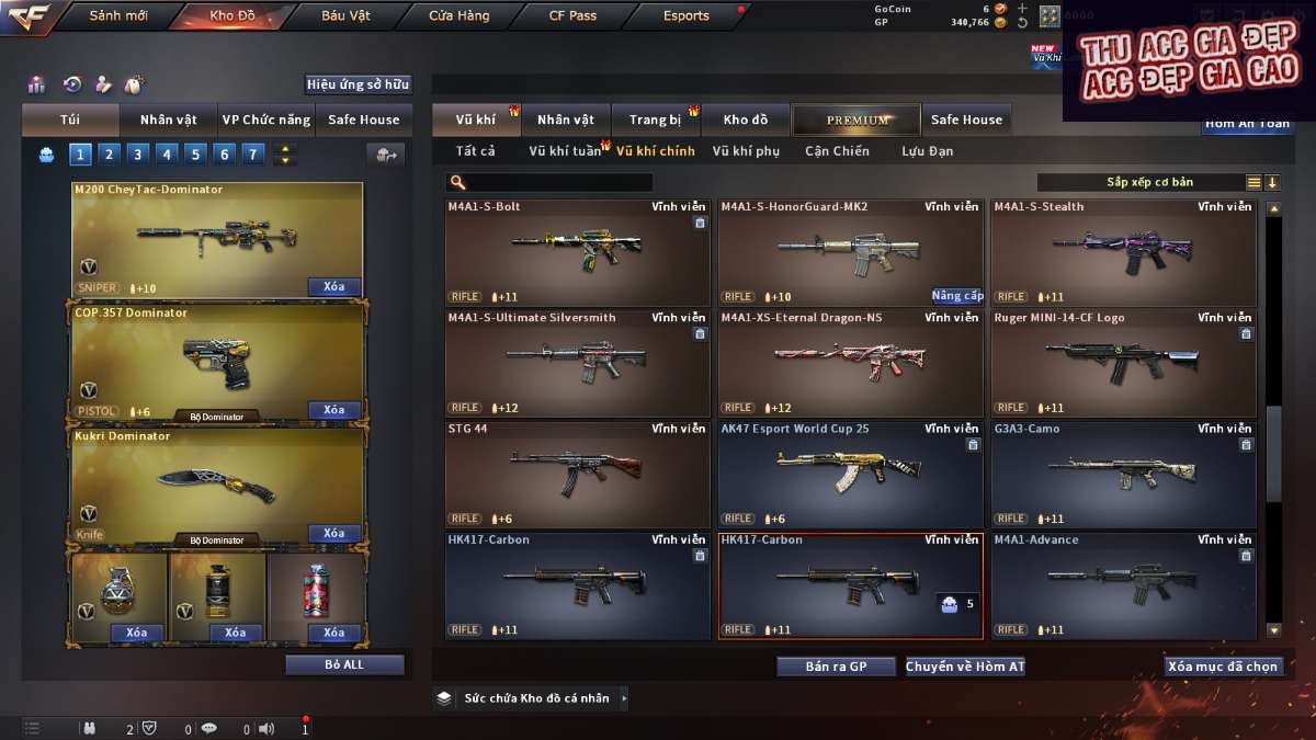shop acc cf uy tin gia re